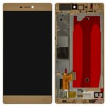 Huawei P8 GRA-L09 Lcd Display + Touchscreen +Frame- Gold