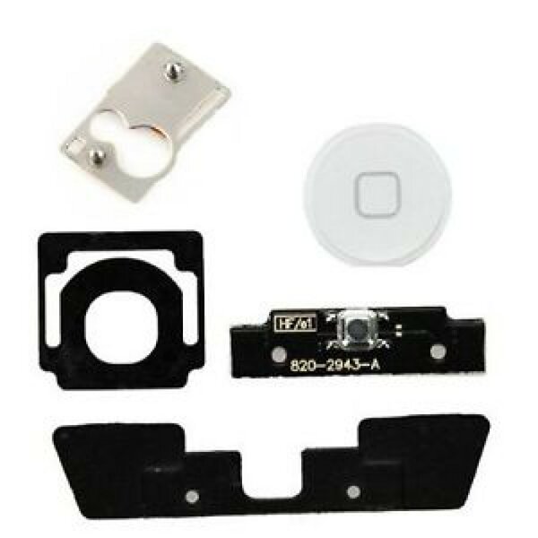 For iPad 2-Home Button + Flex- White