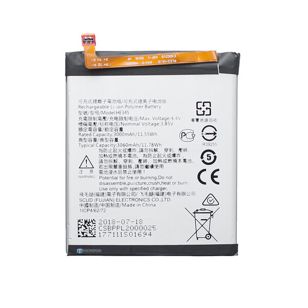 Nokia 6.1 TA-1043-Battery HE345- 3060mAh