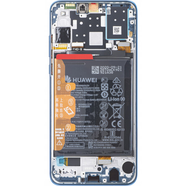 Huawei P30 Lite New Edition-LCD Display Module + Battery- Blue