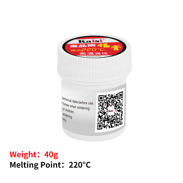 Kaisi Soldering Paste- Flux Lead-free Tin Paste 220℃ Meteling Point Welding Flux For PCB CUP LED Rework Tools