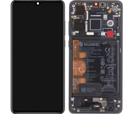 Huawei P30-LCD Display Module + Battery (New Code)- Black