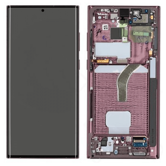 Galaxy S22 Ultra SM-S908B-LCD Display Module- Burgundy/Purple