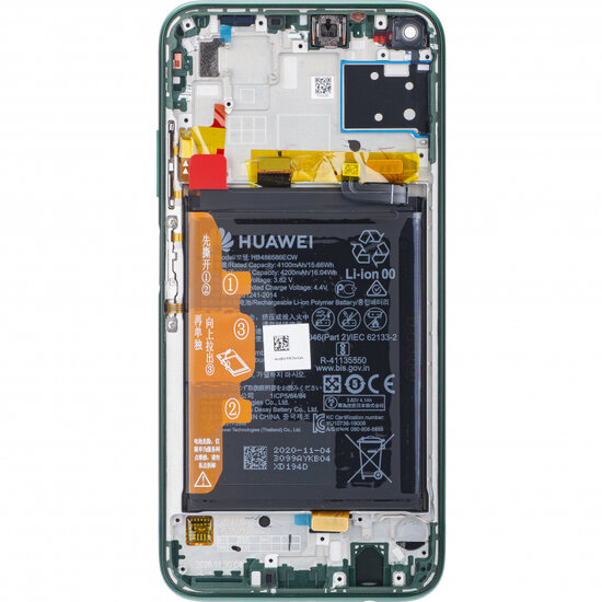 Huawei P40 Lite-LCD Display Module + Battery- Green