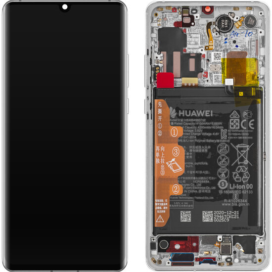 Huawei P30 Pro-LCD Display Module + Battery- Silver