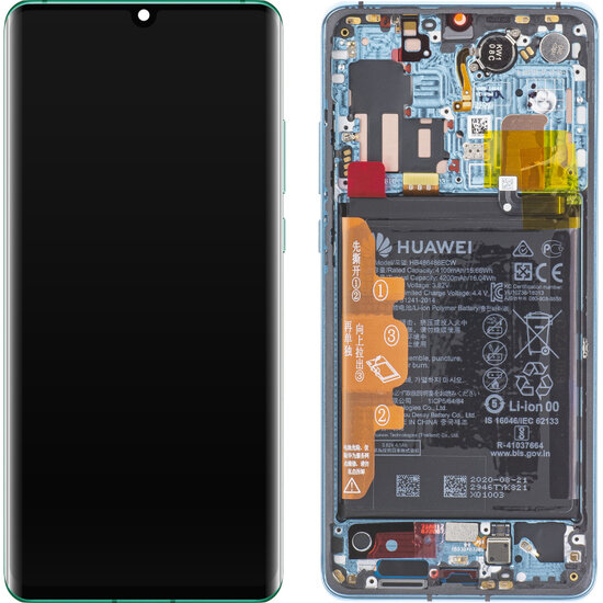 Huawei P30 Pro-LCD Display Module + Battery- Aurora Blue