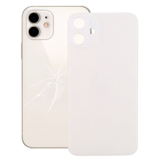 For iPhone 12 Mini Back Glass- White