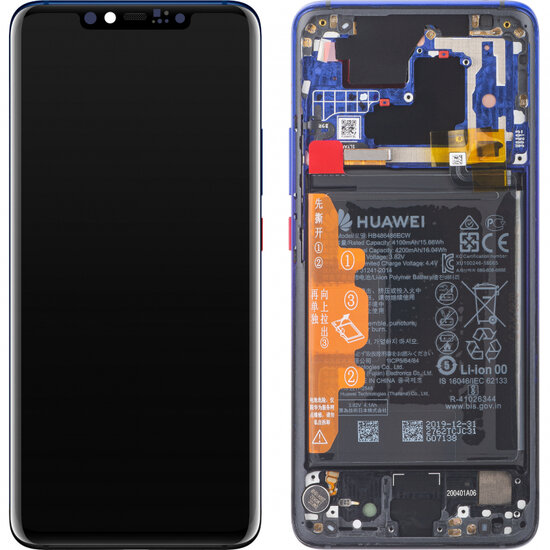Huawei Mate 20 Pro-LCD Display Module + Battery- Twilight/ Purple