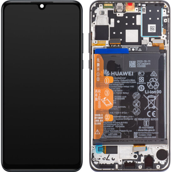 Huawei P30 Lite New Edition-LCD Display Module + Battery- Black