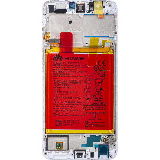 Huawei P Smart-LCD Display Module + Battery- White