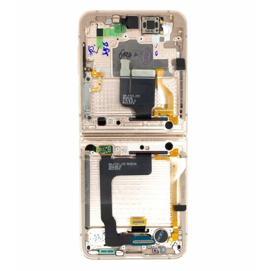 Samsung Galaxy Z Flip 4 5G SM-F721B-Inner Display Complete + Frame- Pink Gold