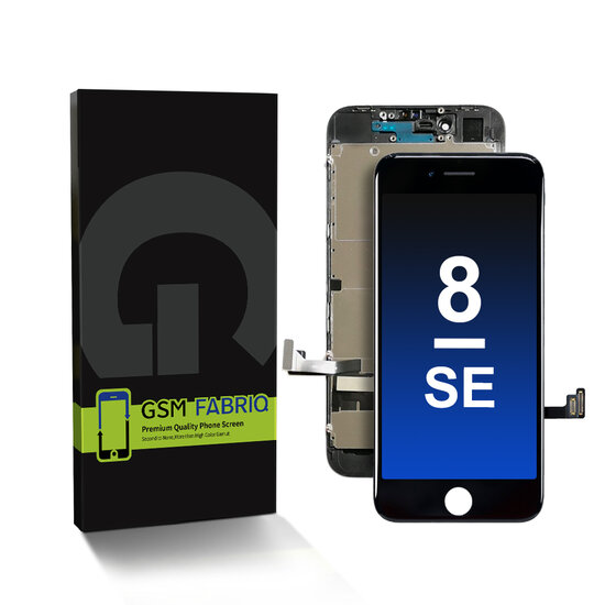 For iPhone 8/ iPhone SE (2020) Display + Module +Metal Plate A+ High Quality P/T- Black