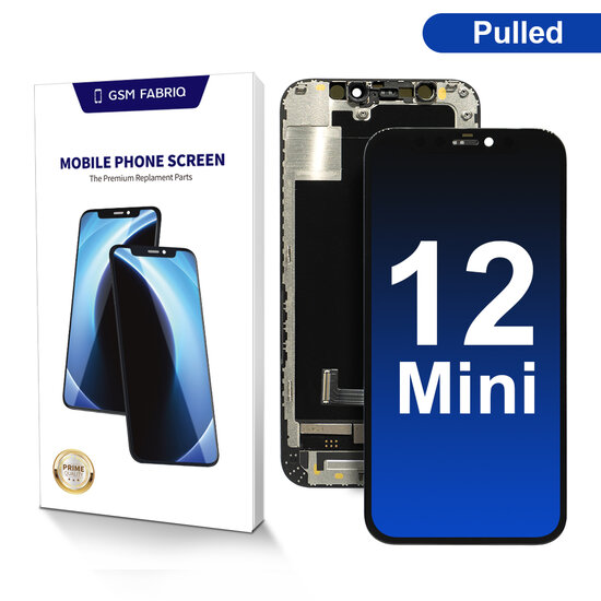 For iPhone 12 Mini Display + Module Pulled - Black