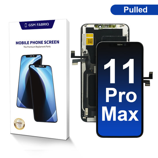 For iPhone 11 Pro Max Display + Module Pulled- Black
