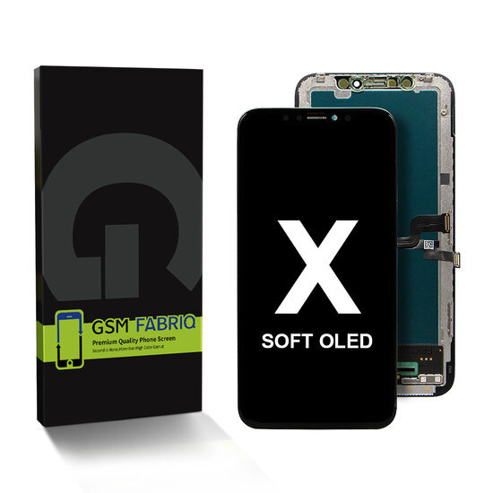 For iPhone X Display Module Soft Oled- Black