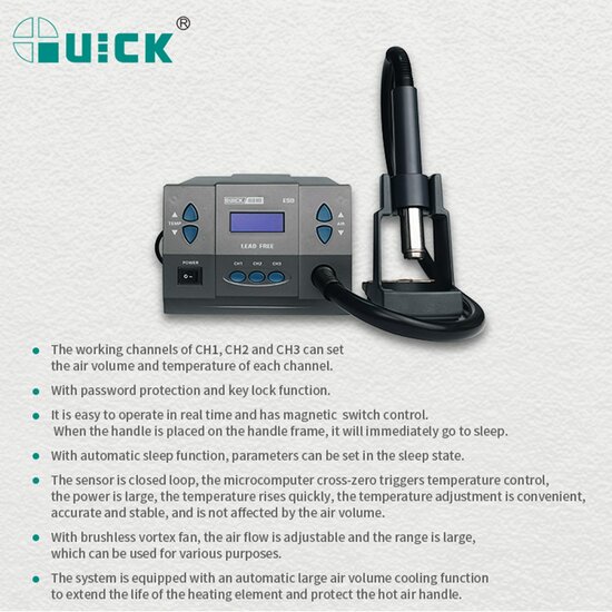 QUICK 881D Hot Air Desoldering Rework Station 1300W