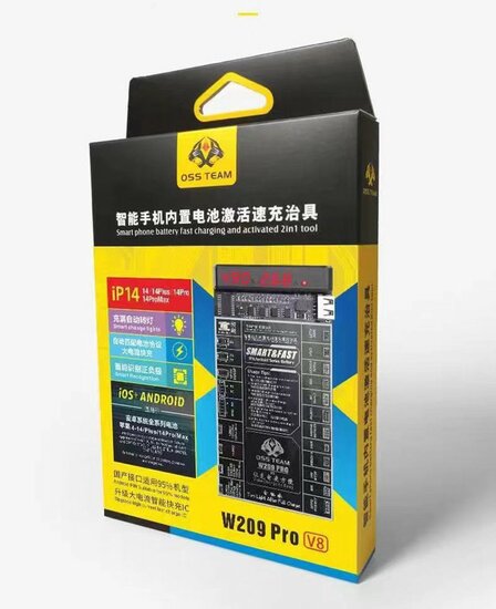 OSS W209 PRO V8 Battery Charger Board For iPhone 6-14 Pro max Test Fixture For Huawei Samsung Batteries Activation 