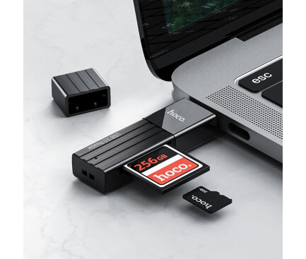 HOCO USB Card Reader HB20 Mindful, 2in1, 5 Gb/S, USB 3.0- Black 