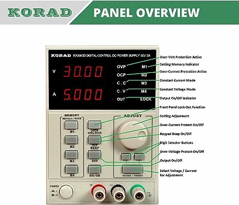 Korda  KA3005D - Precision Variable Adjustable 30V, 5A DC Linear Power Supply 