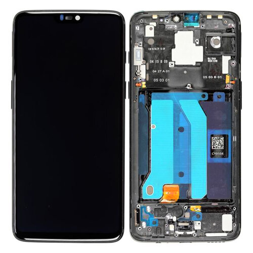 OnePlus 6-Display + Digitizer + Frame- Mirror Black