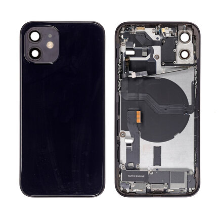 For iPhone 12 Middle Frame Pulled (A) Complete With Parts (No Battery) - Black