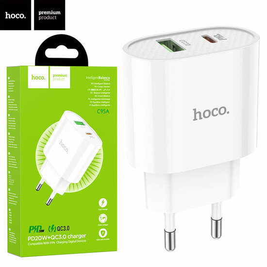 Hoco C95A Home Charger 20W QC3.0 White