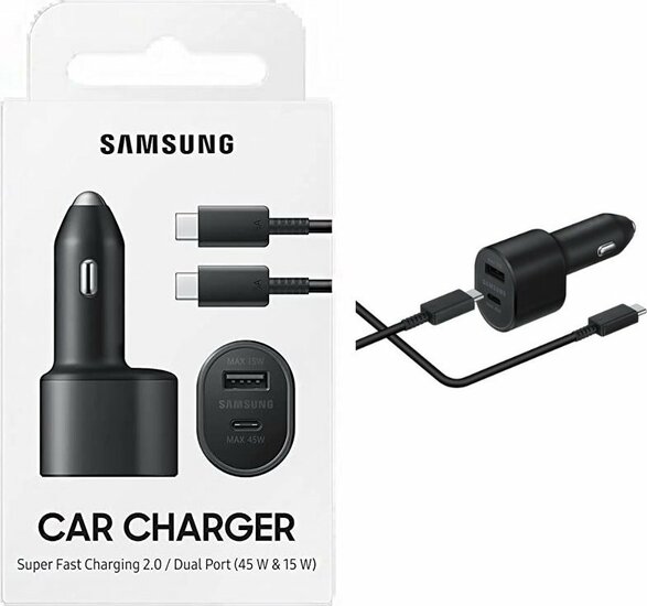 Samsung Fast Charge 2 Port Car Charger EP-L5300XBEGEU Black-EU Blister