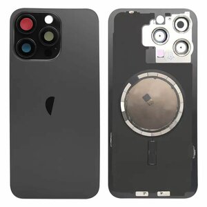 For iPhone 15 Pro Back Glass- Titanium Black