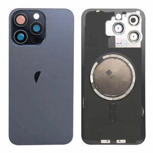 For iPhone 15 Pro Back Glass- Titanium Blue