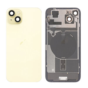 For iPhone 15  Back Glass With Flex- Yellow