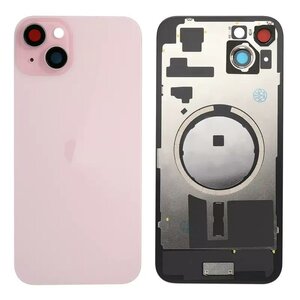 For iPhone 15 Plus Back Glass- Pink
