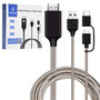 Bluetooth Lightning -Micro USB -Type C (3 IN 1) NAAR HDMI Adapter Kabel TV HDTV